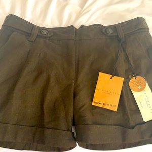 Brown Wool Shorts